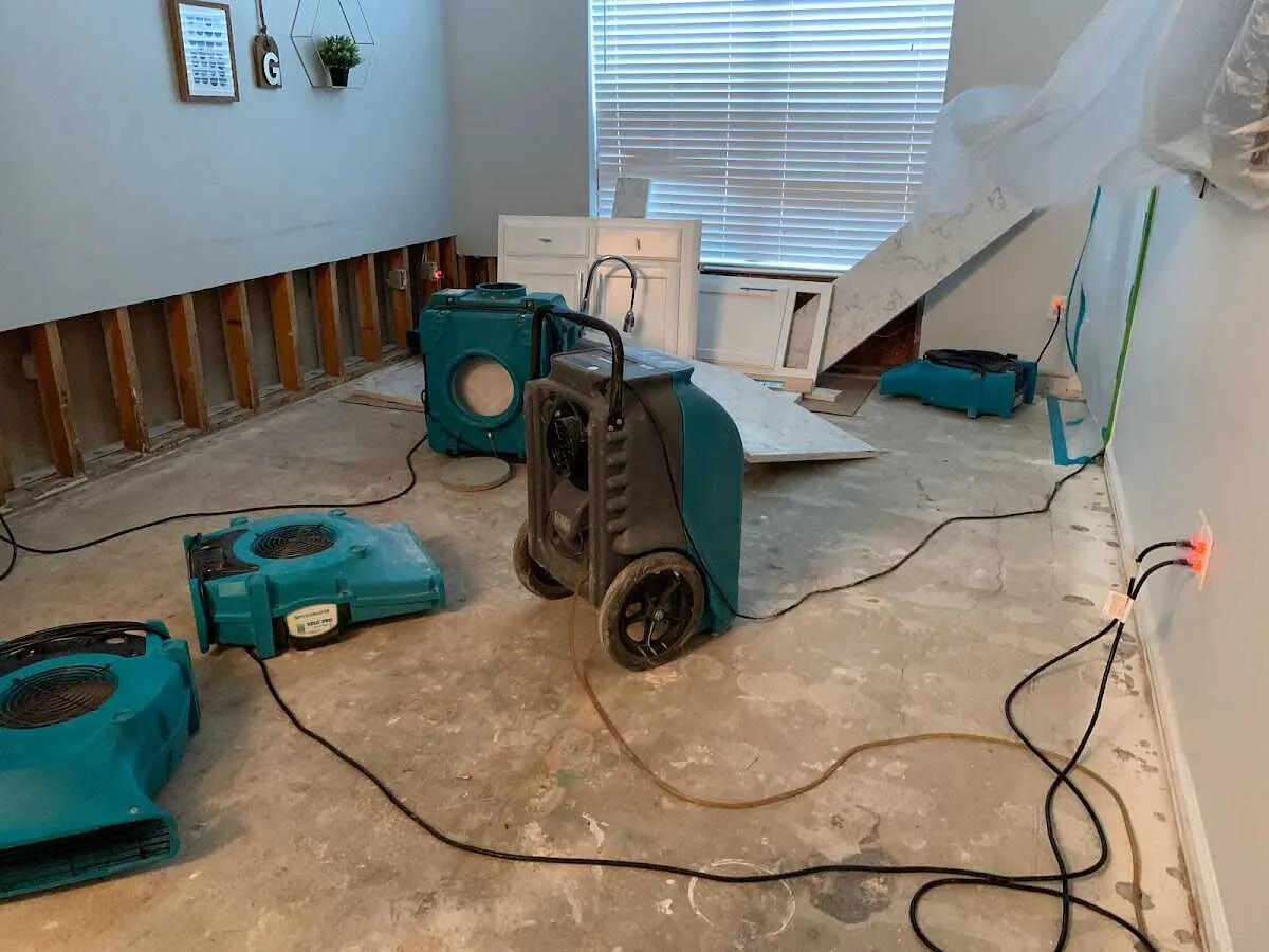 Dehumidifier in flood-cut room for Water Extraction & Removal in Landover